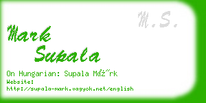 mark supala business card